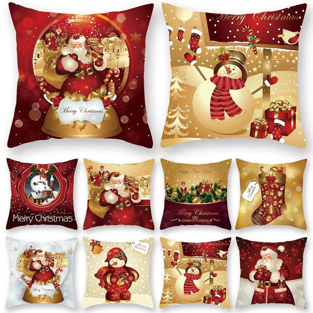45cm Christmas Cushion Cover Navidad Home Decorations Noel Ornaments Xmas New Year Gifts