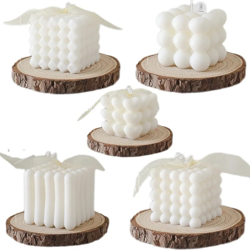 Creative Cube Scented Nordic Candles Home Decor Christmas Gift Wedding Party Birthday Decorations