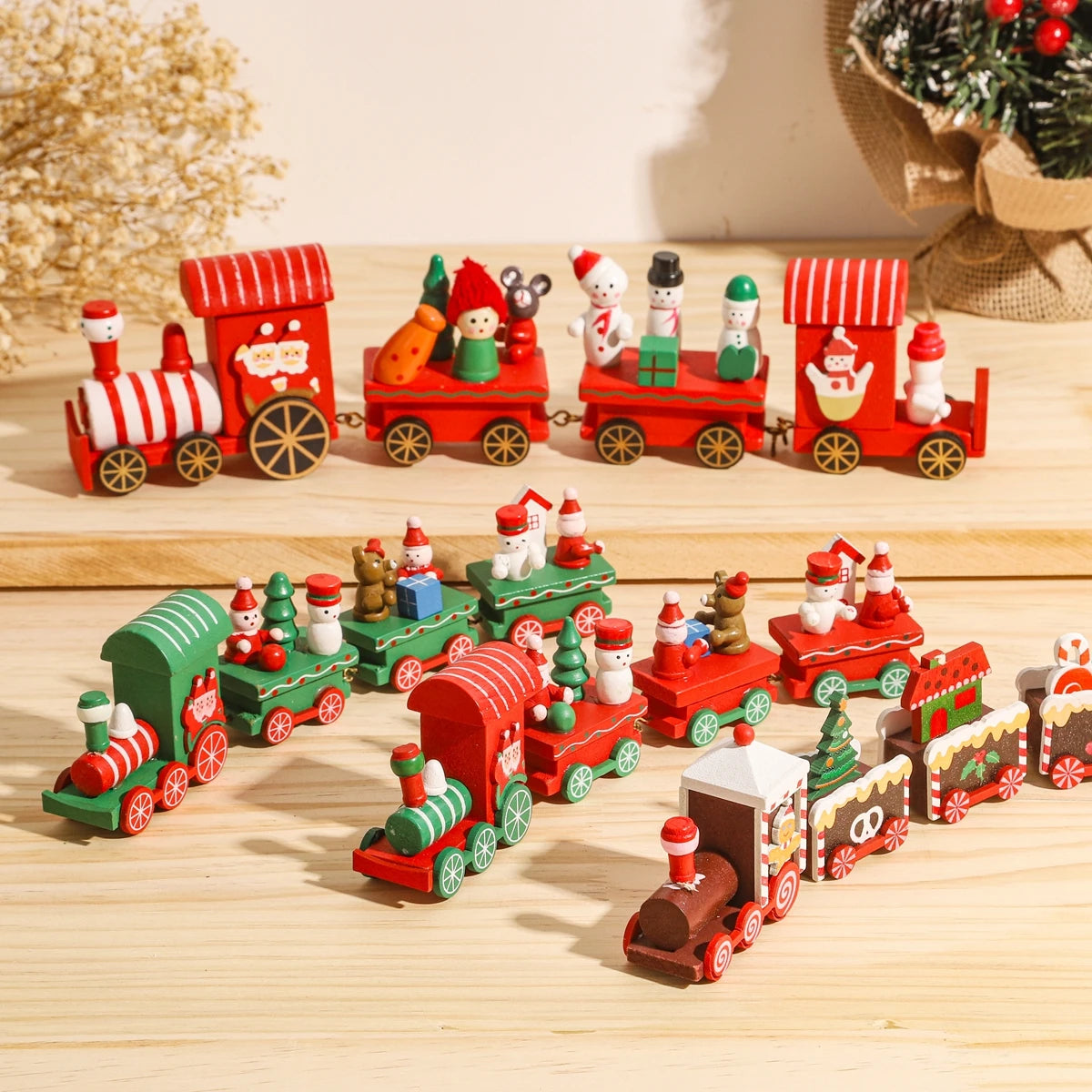 Christmas Train Home Decorations Ornament Xmas New Year Gift