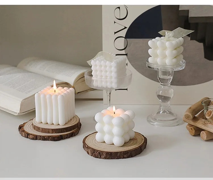 Creative Cube Scented Nordic Candles Home Decor Christmas Gift Wedding Party Birthday Decorations