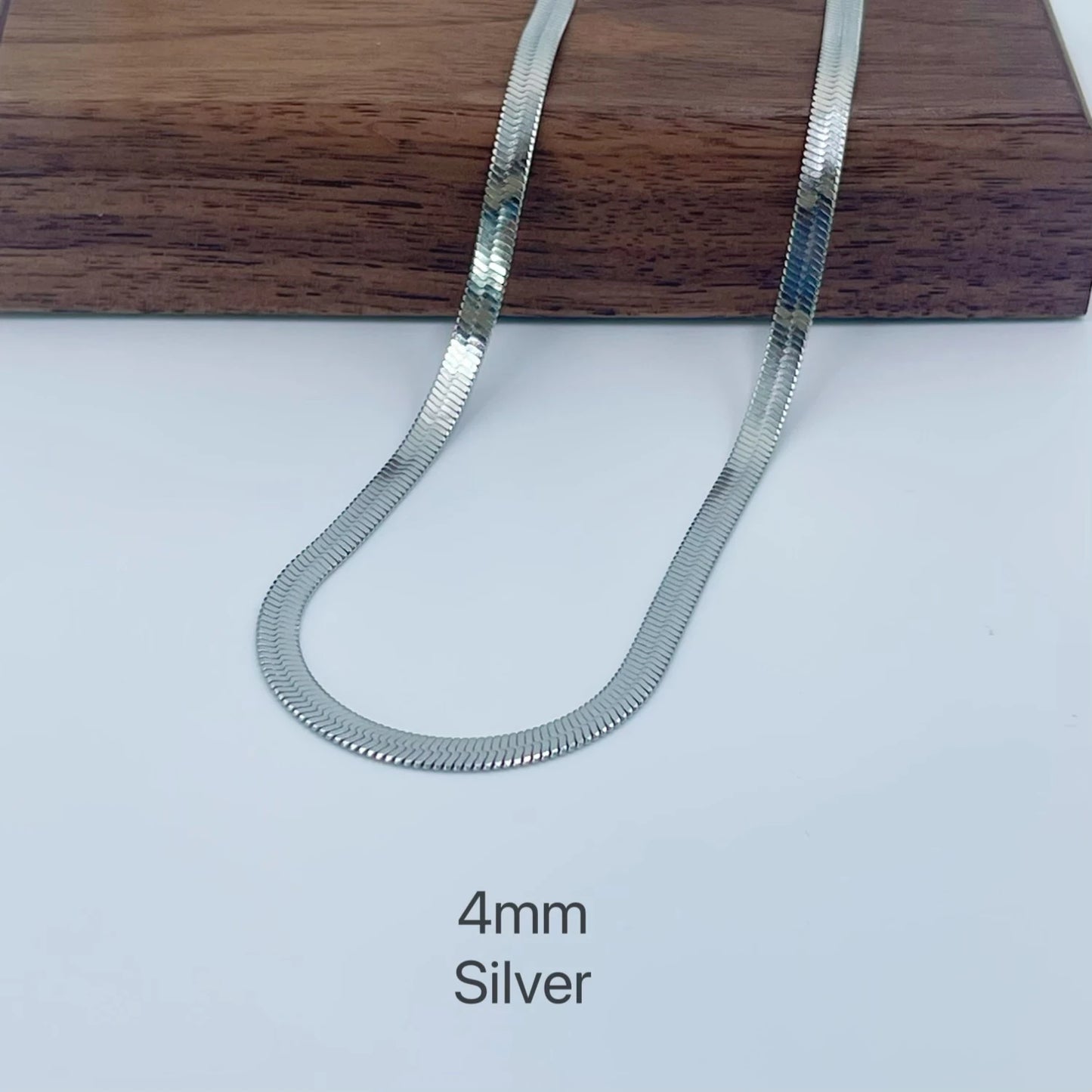 Minimalist Unisex Herringbone Gold Women Men Snake Chain Necklace Choker Jewelry Gift
