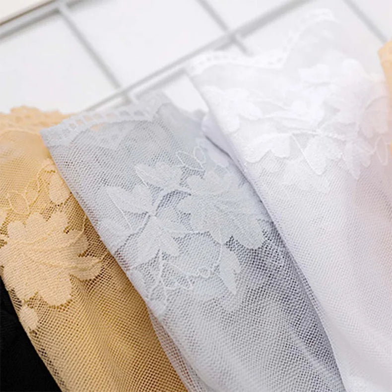 5 Pairs Socks Lace Transparent Lolita Invisible Thin Non-slip Short Ankle Low Cut Boat Women Socks