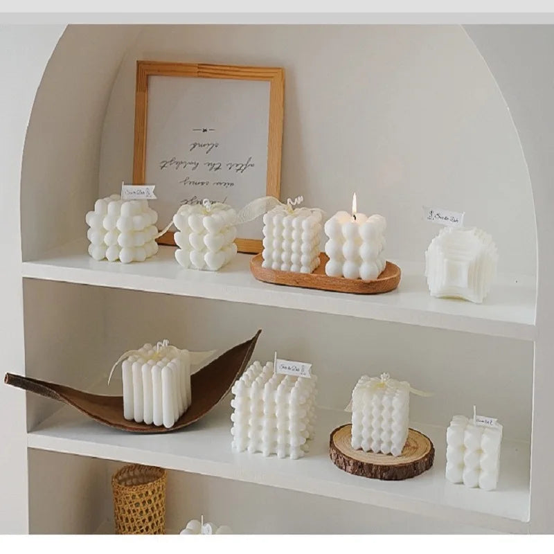 Creative Cube Scented Nordic Candles Home Decor Christmas Gift Wedding Party Birthday Decorations