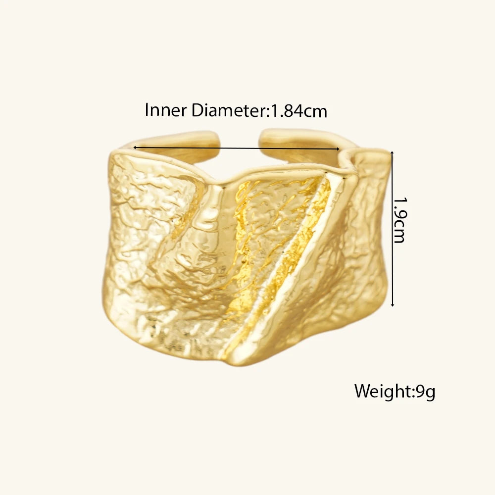 Gold Open Butterfly Bow Heart Twist Multi Layers Women Rings Valentine's Day Jewelry Gift