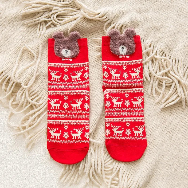 Cartoon Christmas Socks Ornaments Home Decorations Xmas Noel Navidad New Year Gifts