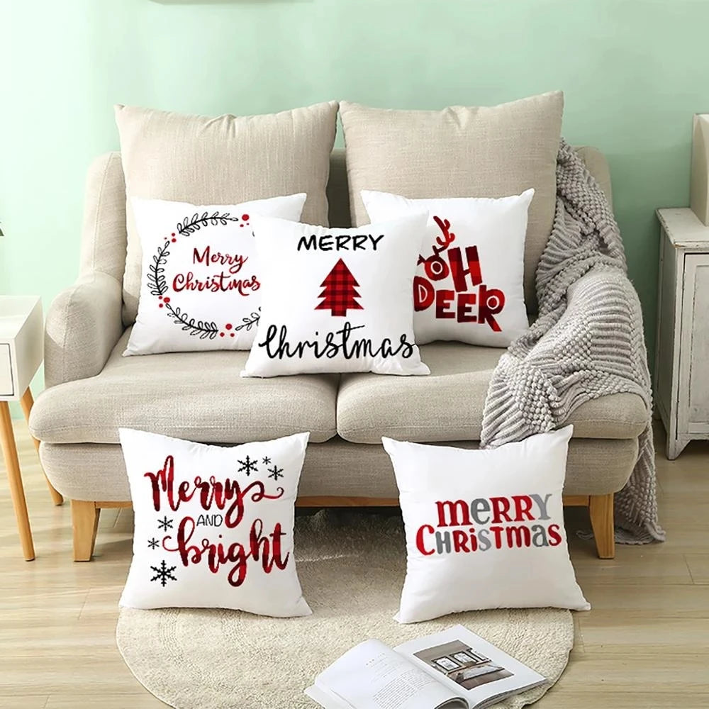45cm Christmas Cushion Cover Navidad Home Decorations Noel Ornaments Xmas New Year Gifts