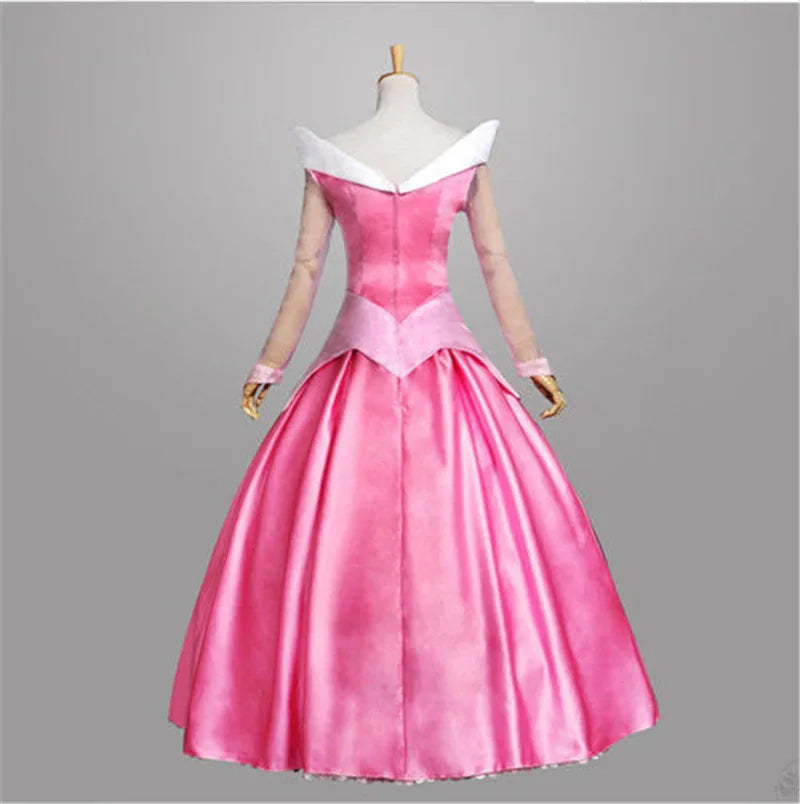 Movie Sleeping Beauty Princess Luxury Fancy Woman Cloak Dress Halloween Christmas Cosplay Costume