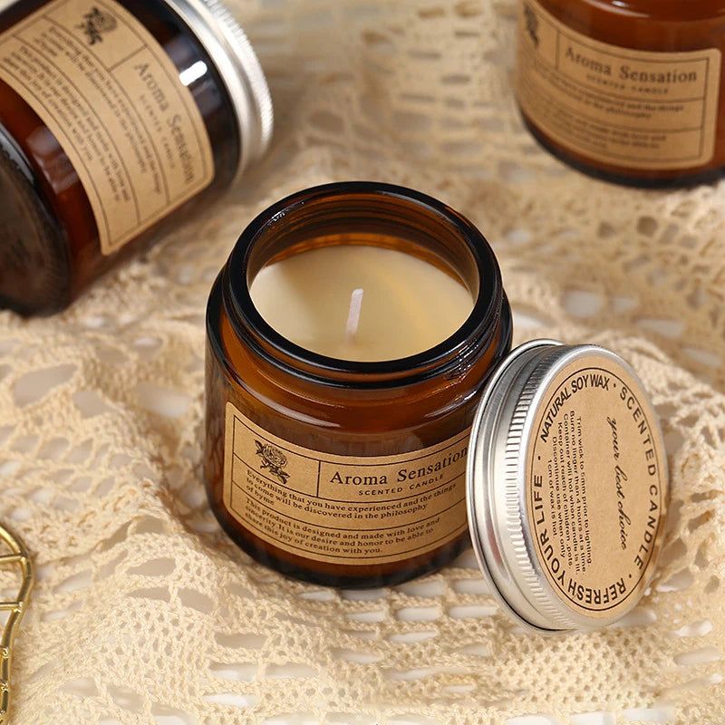 Scented Wax Smokeless Aromatic Soybean Aromatherapy Candle Party Christmas Home Decoration Gift Fall