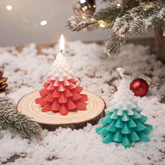 Christmas Tree Shaped Scented Candle Gifts Christmas Festival Xmas Home Living Room Decoration