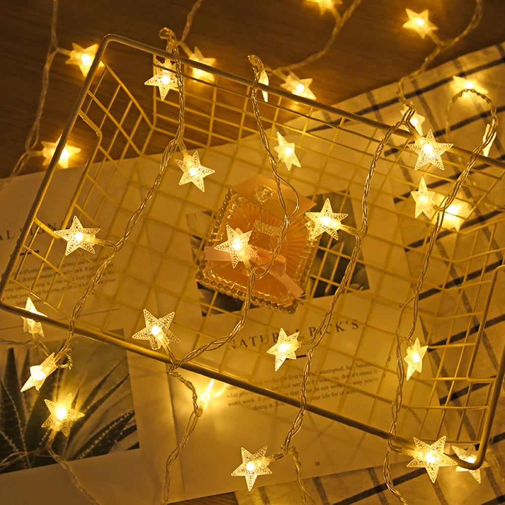 LED String Lights Indoor Outdoor Star Chain Lights Party Home Wedding Garden Christmas Decoration