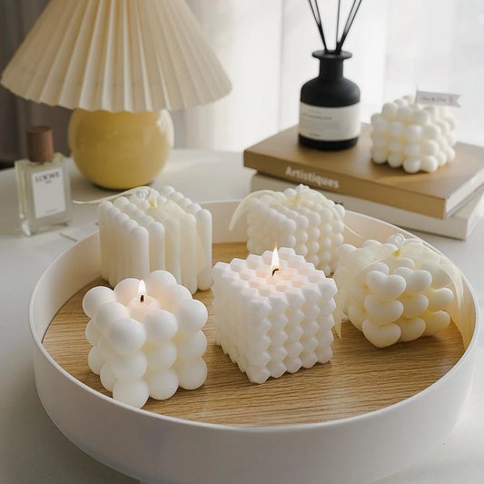 Creative Cube Scented Nordic Candles Home Decor Christmas Gift Wedding Party Birthday Decorations