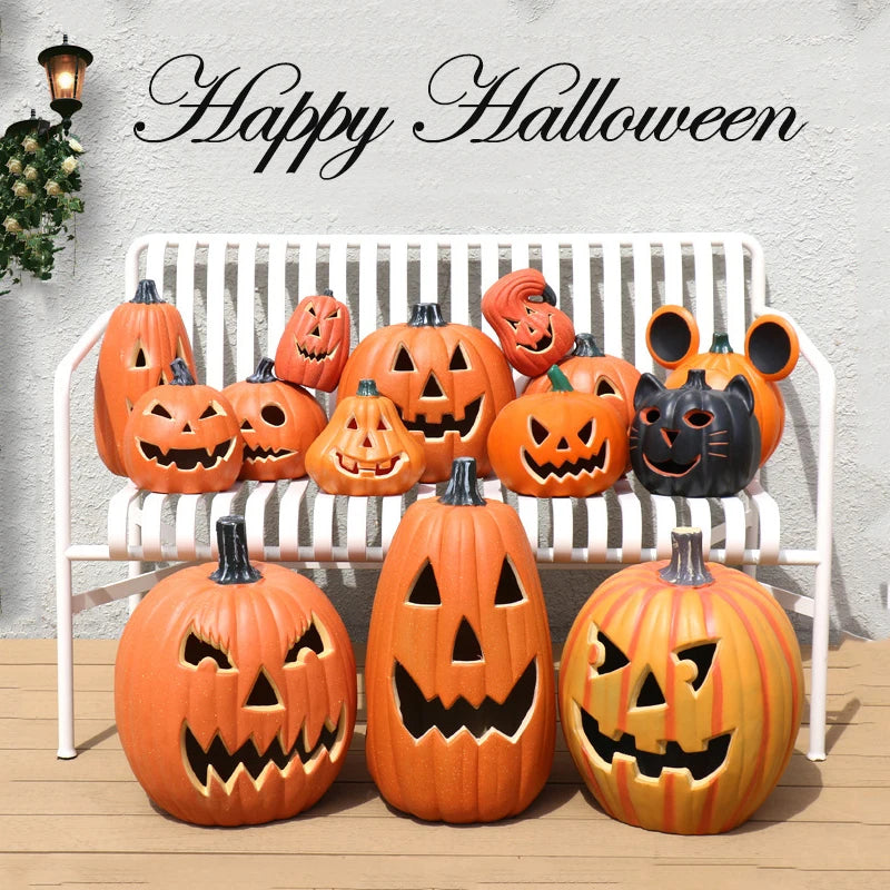 Halloween Decoration Scream Pumpkin LED Festival Bright Ring Light Fairy Lights Night Outdoor