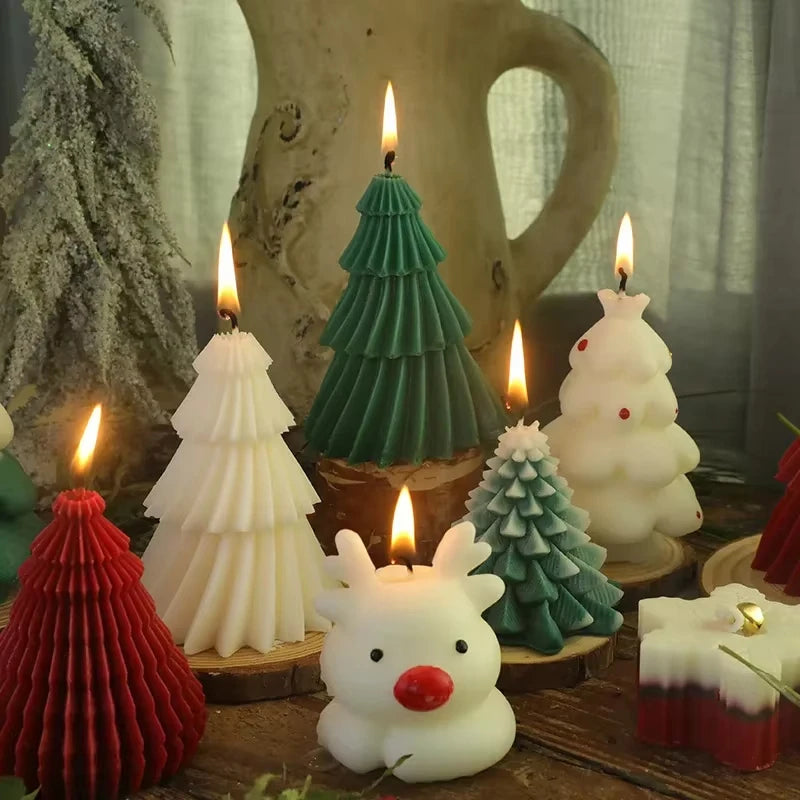 Spiral Christmas Tree Scented Candles Gift Creative Home Party Decoration Holiday Atmosphere