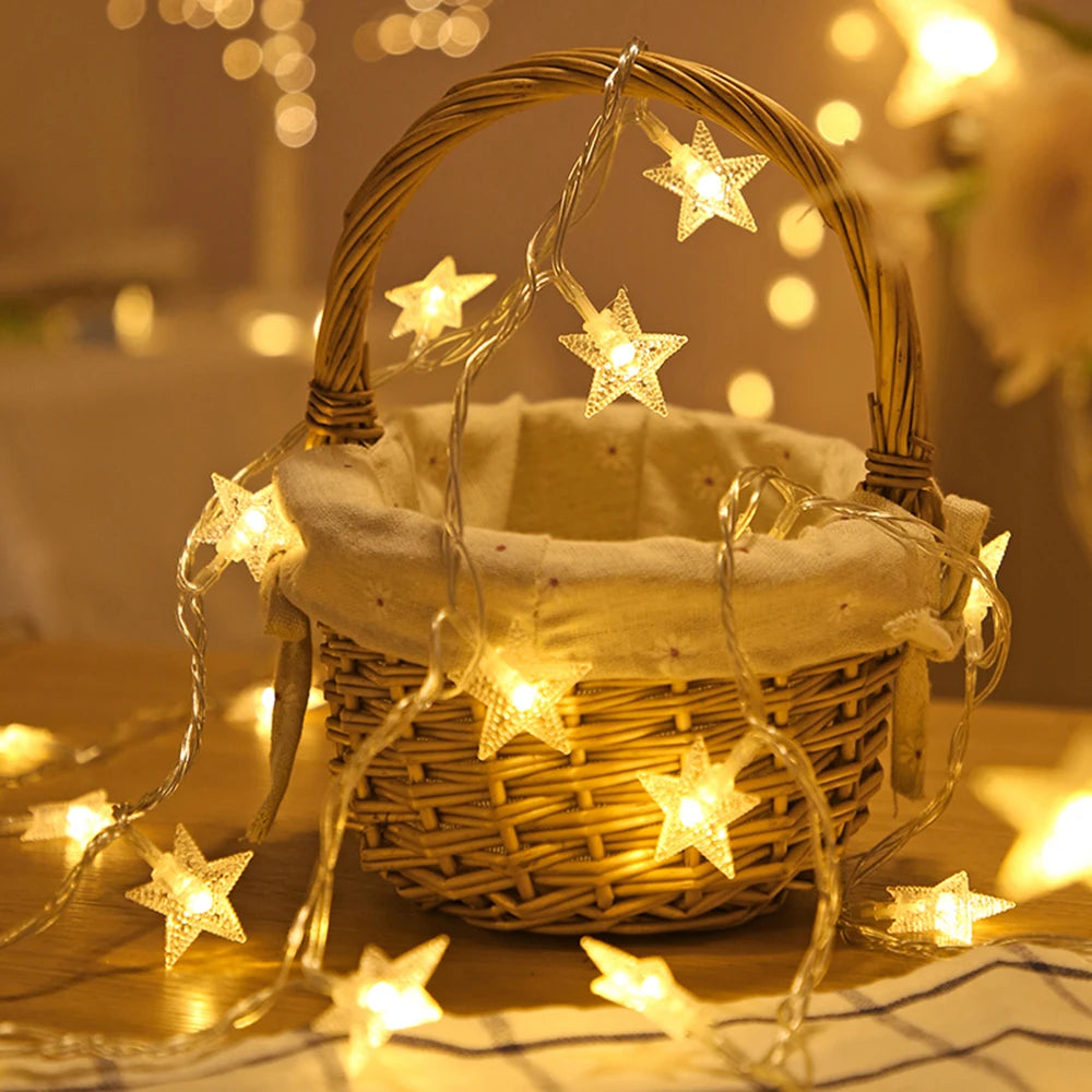 LED String Lights Indoor Outdoor Star Chain Lights Party Home Wedding Garden Christmas Decoration