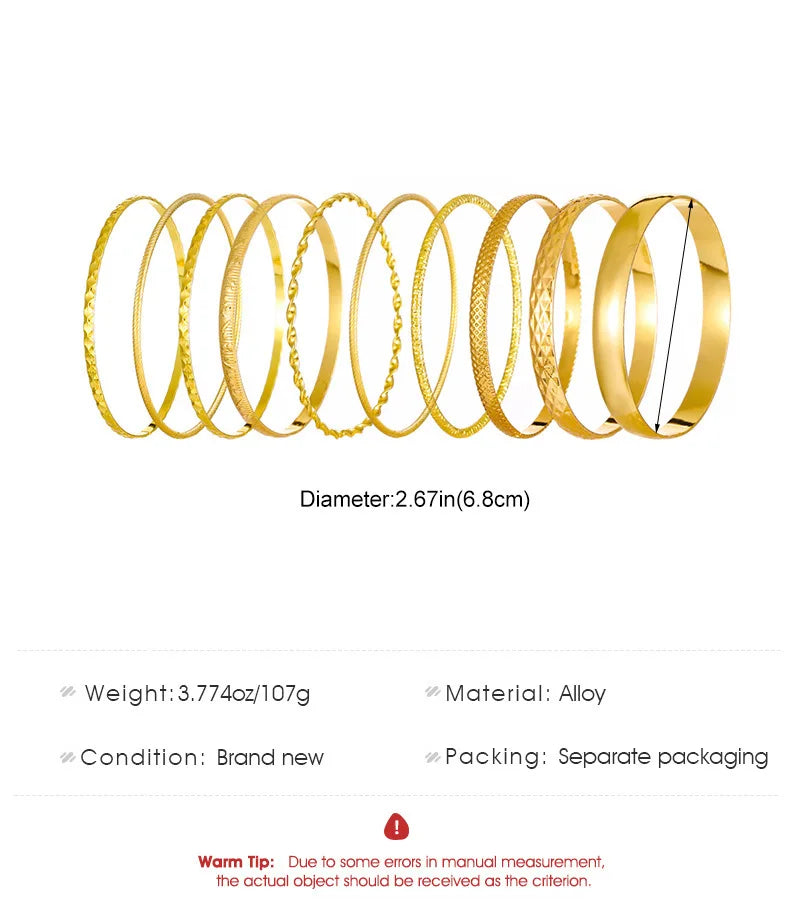 Fashion Twist Texture Jewelry Statement Streetwear Goth Gold Silver Women Men Bracelets Bangles Gift