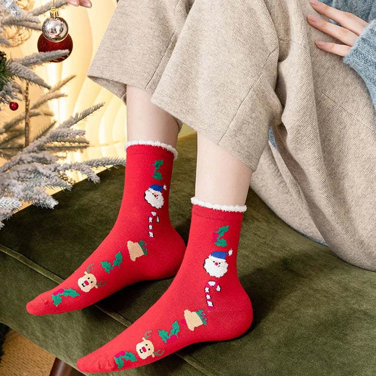 New Woman Girl Cute Kawaii Cartoon Animal Funny Santa Claus Snowman Christmas Socks Xmas Fall Gift