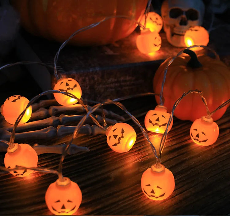 Halloween Home Decoration Led Light String Pumpkin Skull Head Eyeball Lantern Horror Halloween Gifts