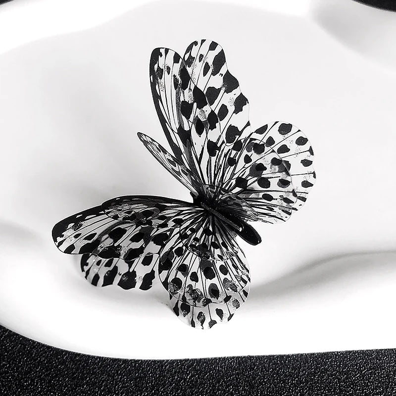 Punk 3D Large Butterfly Women Fashion Exaggerated Adjustable Gothic Rings Halloween Fall Jewelry