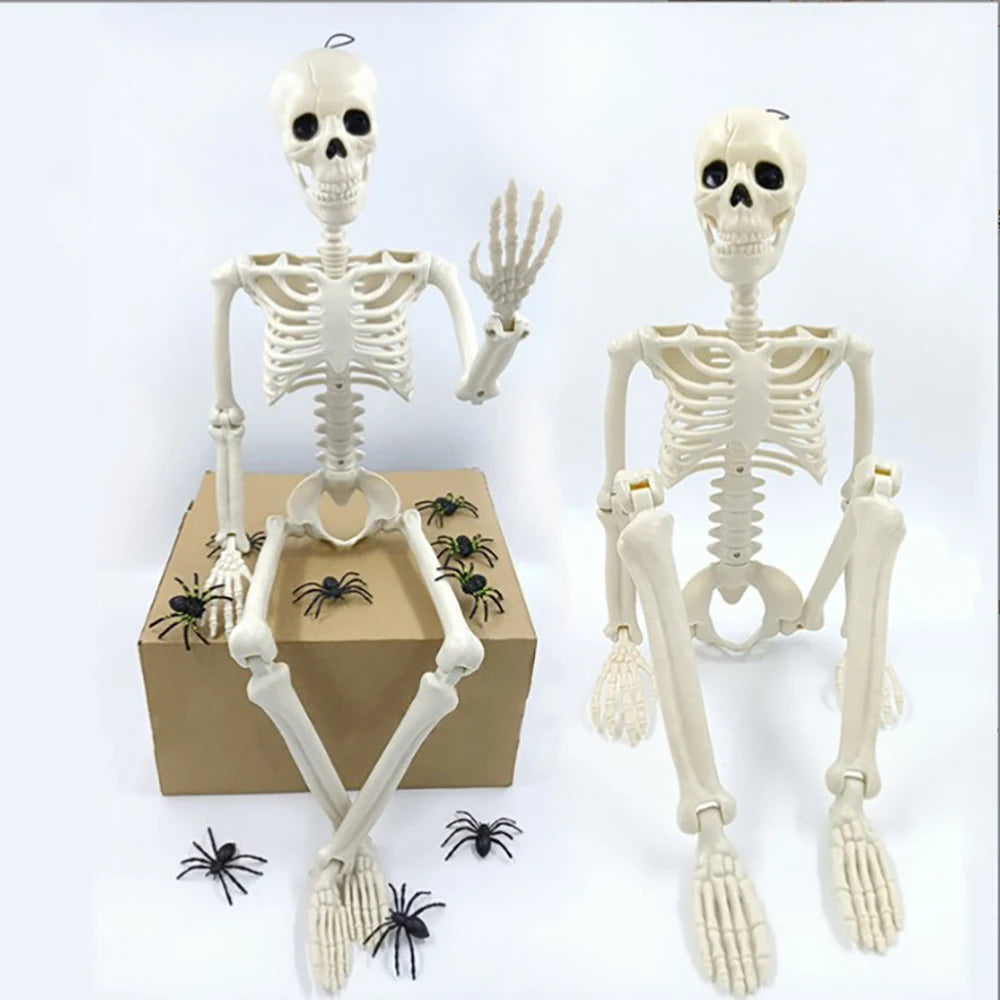 40cm Halloween Human Shape Skeleton Posable Bones Haunted House Horror Props Home Decorations