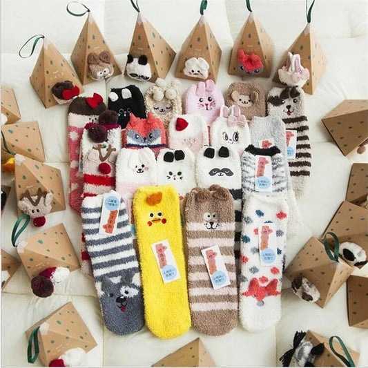 Soft Velvet Warm Sleep Thick Winter Fall Socks Men Women Girl Boy Christmas Gift