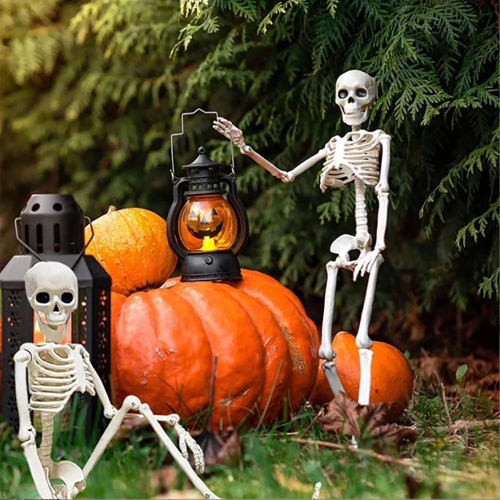 40cm Halloween Human Shape Skeleton Posable Bones Haunted House Horror Props Home Decorations