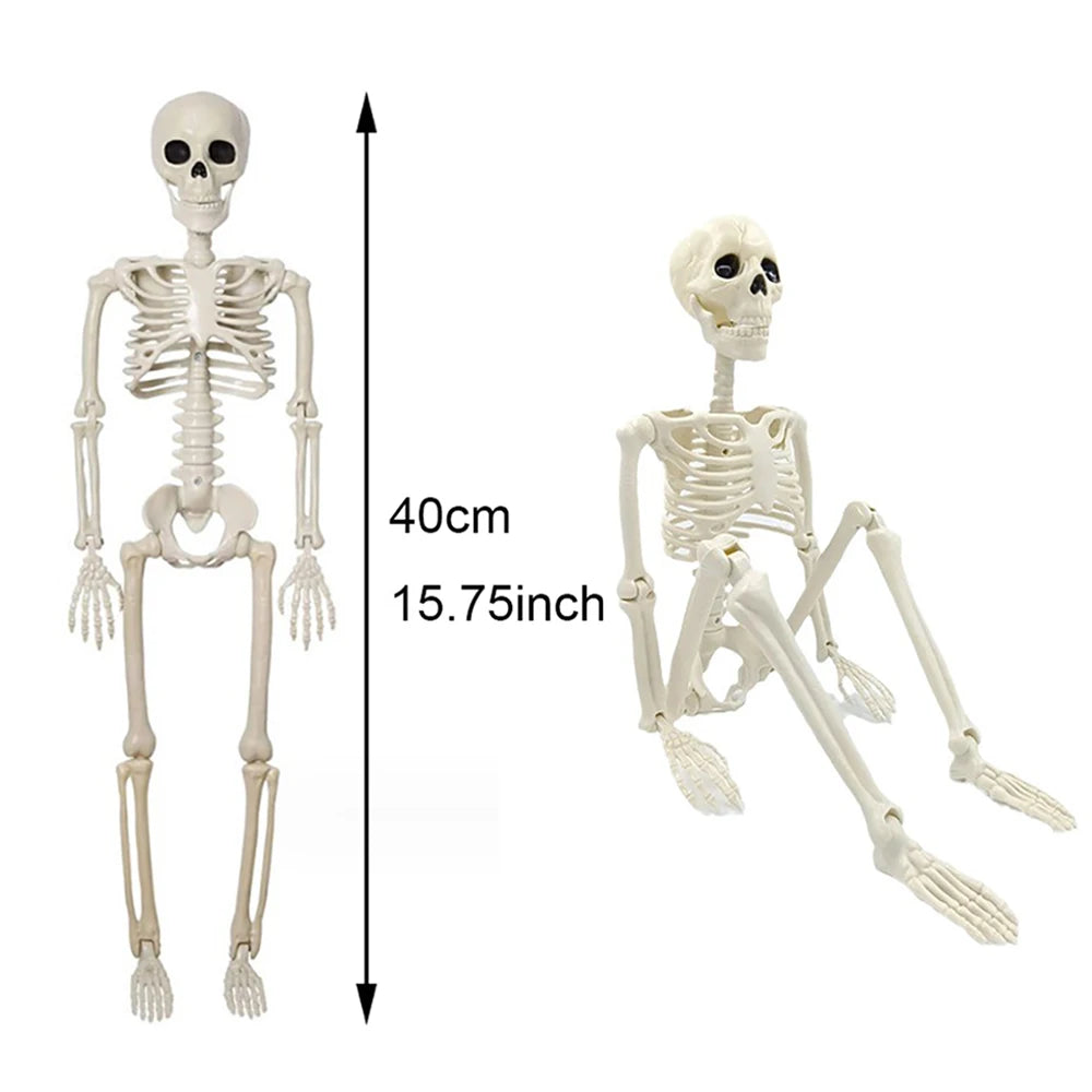 40cm Halloween Human Shape Skeleton Posable Bones Haunted House Horror Props Home Decorations