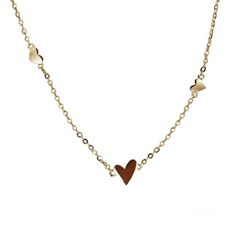 Fashion Stainless Steel Heart-Shaped Chain Bracelet Women Fall Jewelry Gift