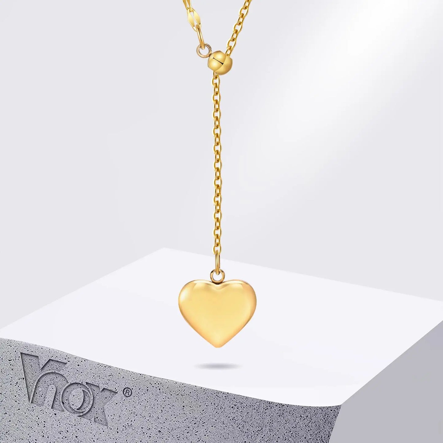 Women Love Heart Pendant Charm Dainty Minimalist Metal Sexy Y Gold Necklace Collar Fall Jewelry Gift