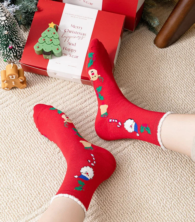 New Woman Girl Cute Kawaii Cartoon Animal Funny Santa Claus Snowman Christmas Socks Xmas Fall Gift