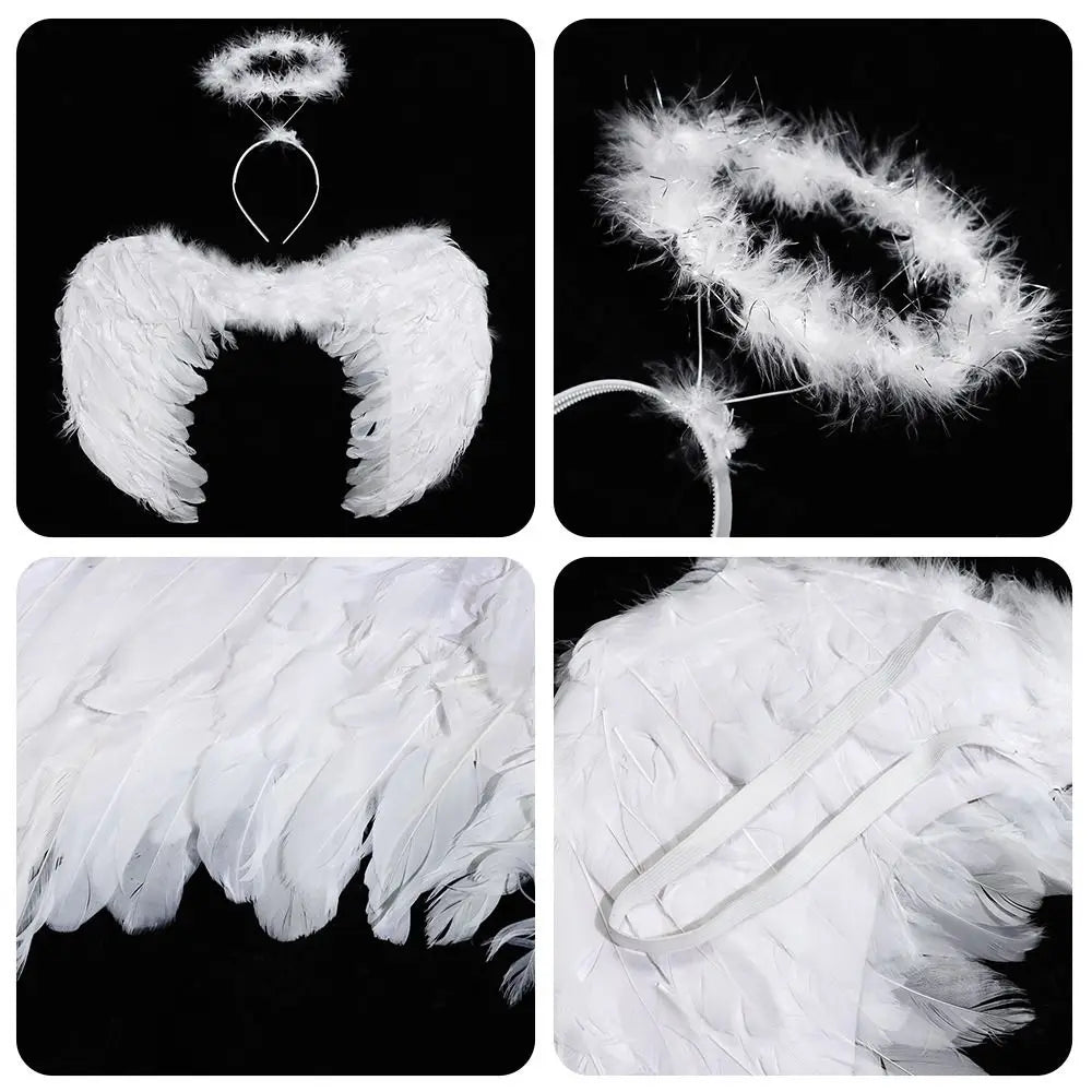 Party Supplies Feather Black White Red Pink Angel Wings Halloween Christmas Xmas Costume 55x40CM