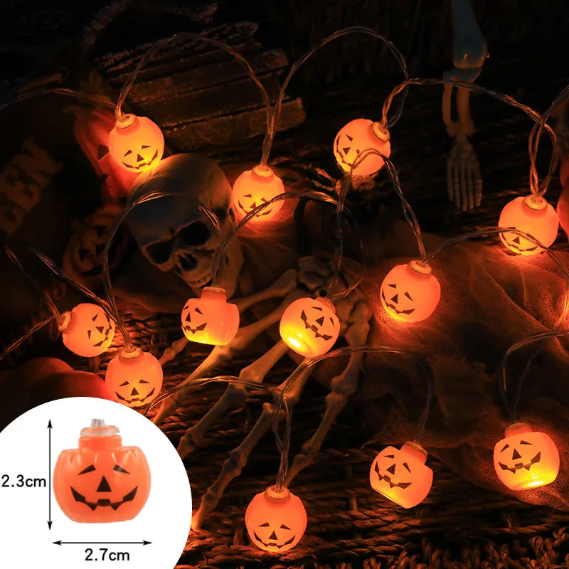 Halloween Home Decoration Led Light String Pumpkin Skull Head Eyeball Lantern Horror Halloween Gifts