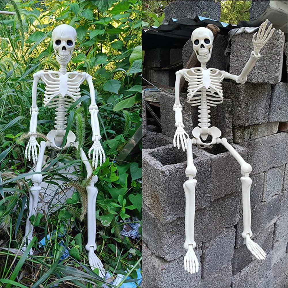 40cm Halloween Human Shape Skeleton Posable Bones Haunted House Horror Props Home Decorations