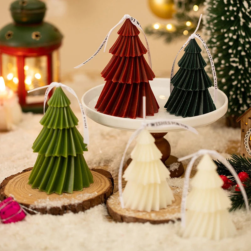 Spiral Christmas Tree Scented Candles Gift Creative Home Party Decoration Holiday Atmosphere