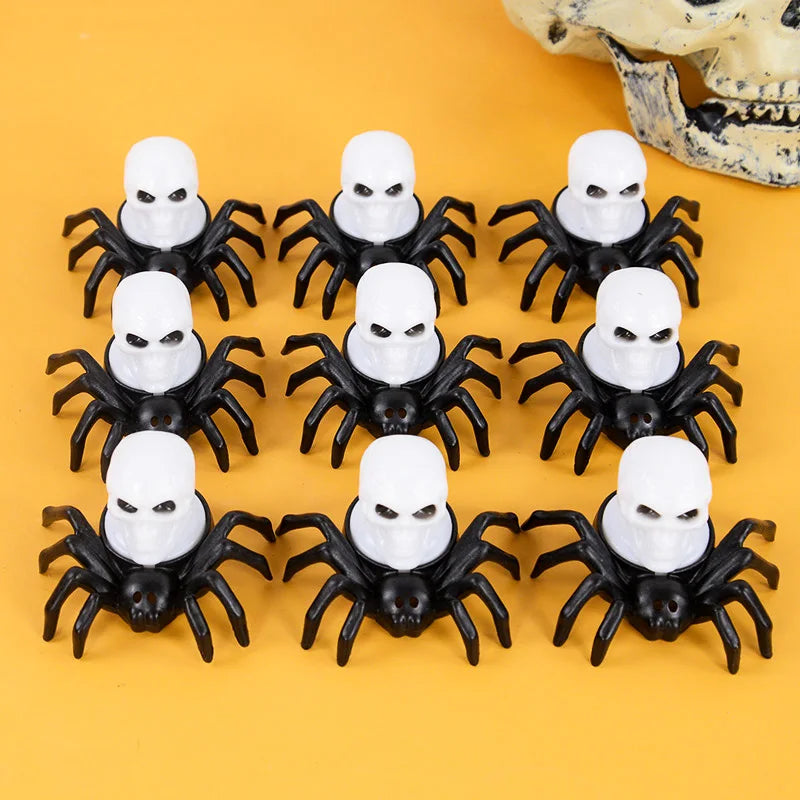 Halloween LED Candle Light Plastic Spider Skull Lamp Horror Props Home Bar Haunted House Party Decor