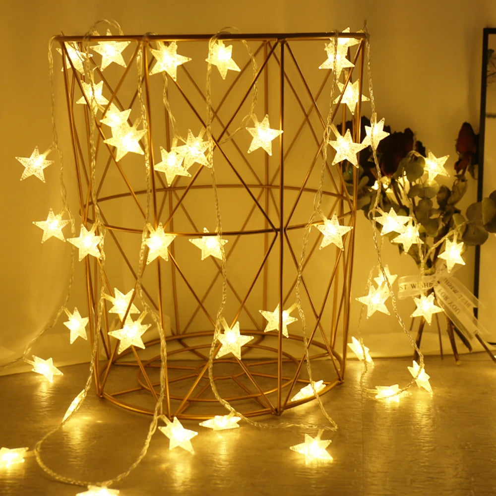 LED String Lights Indoor Outdoor Star Chain Lights Party Home Wedding Garden Christmas Decoration