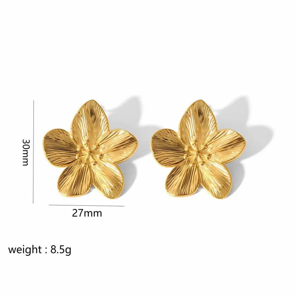 New Trendy Butterfly Stud Charm Gold Silver Statement Flower Rings Fall Christmas Jewelry Gift