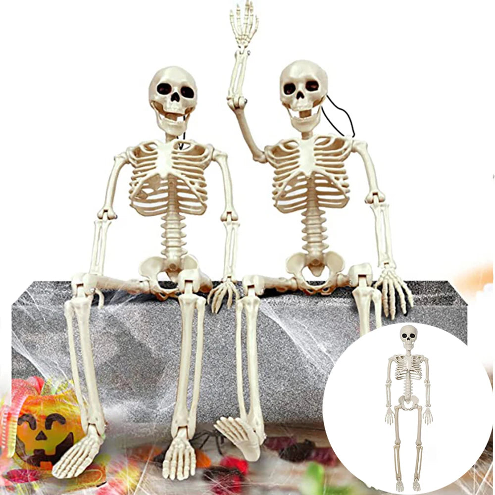 40cm Halloween Human Shape Skeleton Posable Bones Haunted House Horror Props Home Decorations