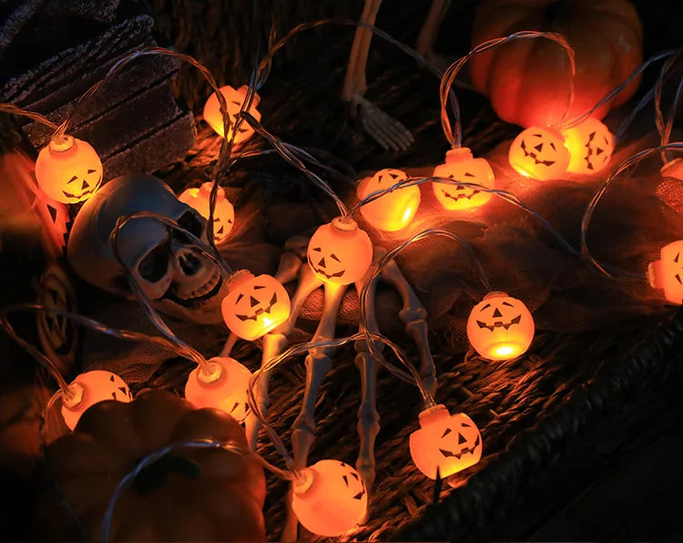 Halloween Home Decoration Led Light String Pumpkin Skull Head Eyeball Lantern Horror Halloween Gifts