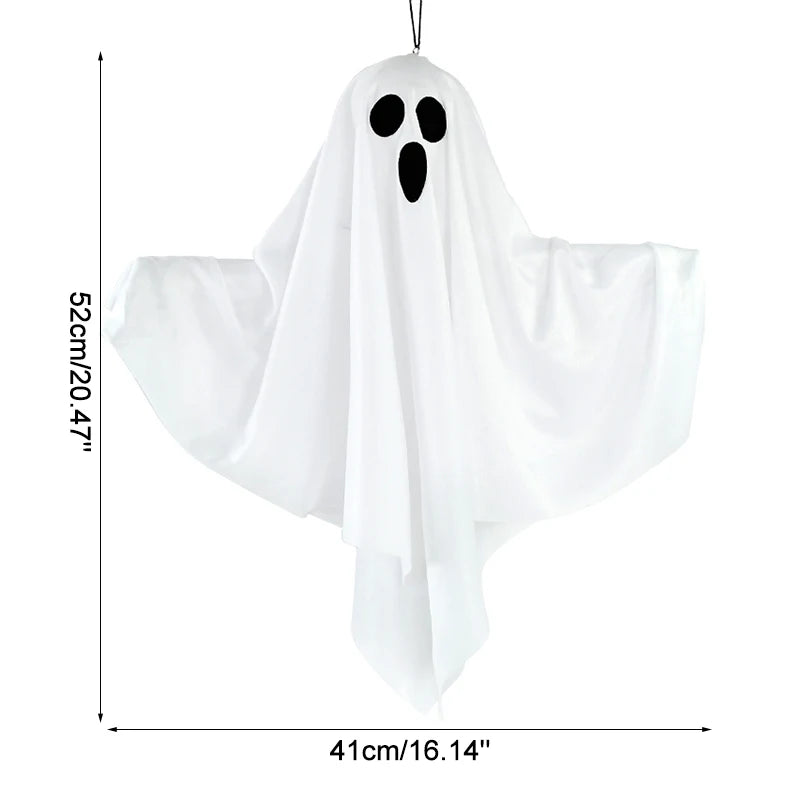 Halloween Party LED Glow Ghost Home Indoor Outdoor Decoration Haunted House Hanging Horror Props